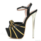 Fashion Pleated-Leather Open-Toe Extreme High Heels Stripper Pole-Dance Summer White Platform Sandals High Heel