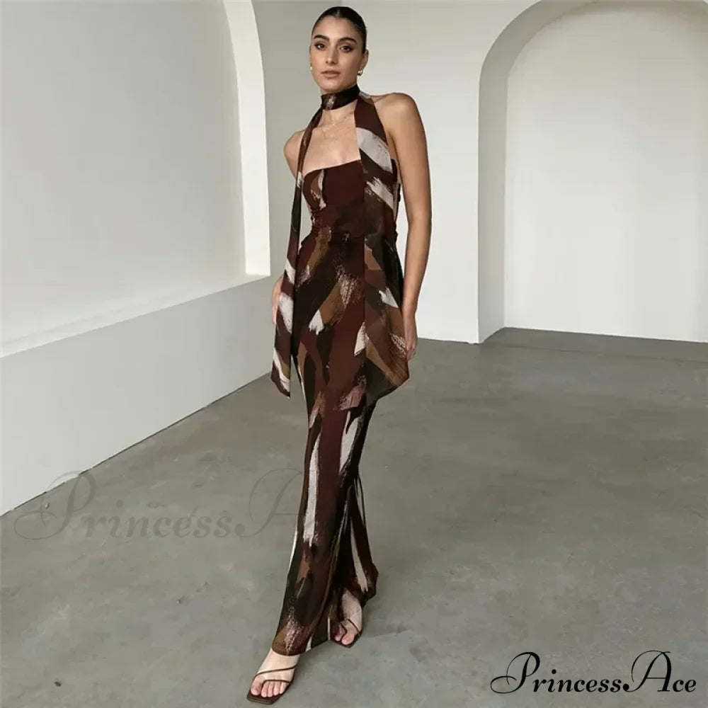 Fashion Print Maxi Dress