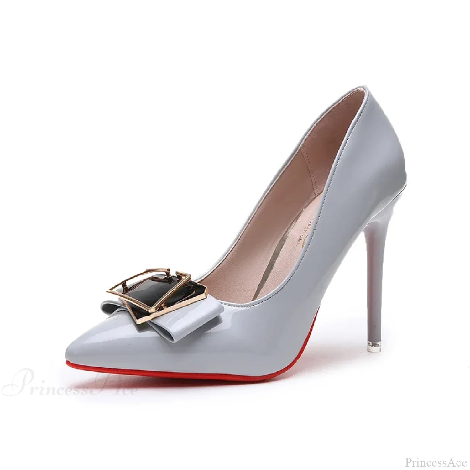 Fashion Sexy Pointed Toe Shallow Mouth Red Bottom High Heels Office Black Heels Plus Size High Heel
