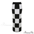 Fashionable Tall Waist Split Long Length Autumn Winter Skirt