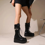 Fastened Clasp Wedges Platform Punk Gothic Boot