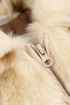 Faux Fur Leopard Print Fuzzy Warm Coat