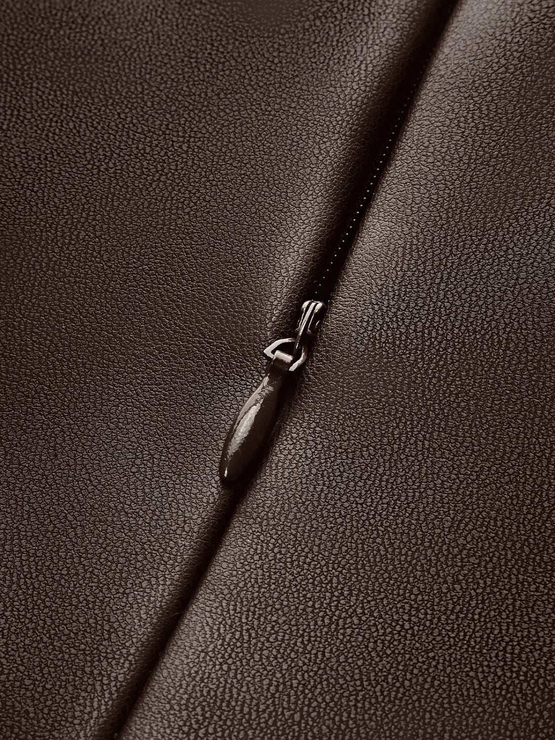 Dark Brown Faux Leather Skinny Strappy Dress