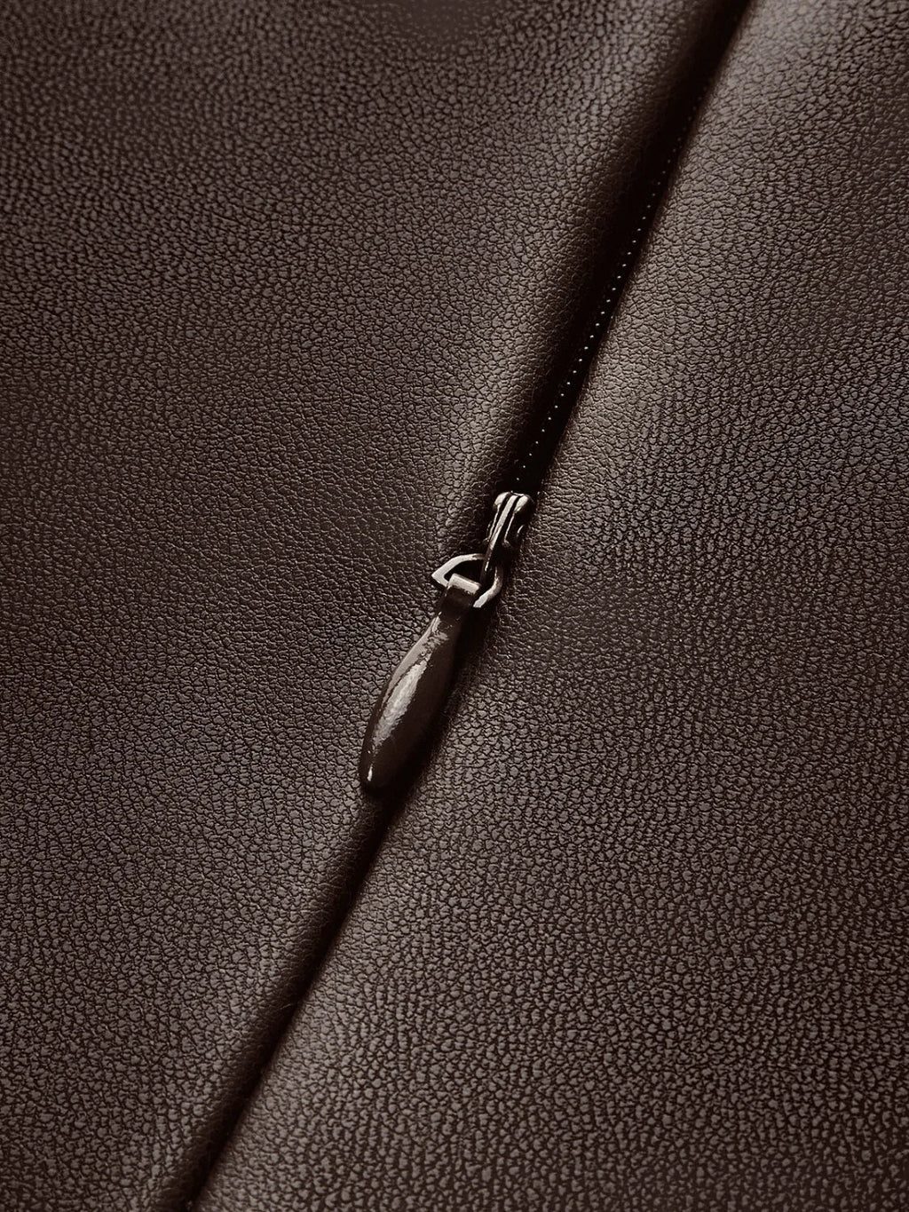 Dark Brown Faux Leather Skinny Strappy Dress
