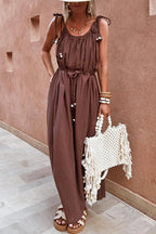 Fashion Woven Open Tassel Tote