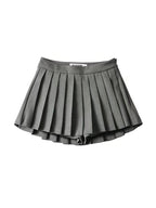 High Waist Short In Front And Long In Back To Prevent Exposure Mini Skirts