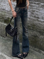 Slim Drag Floor Slim Flare Jeans