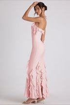 Bodycon Ruffle Hem Party Dress