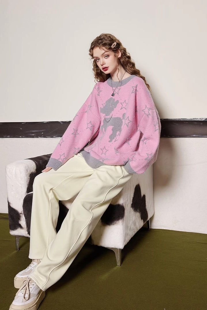 Relaxed Fit Cozy Crewneck Sweater