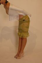 Y2K Long Sleeve Fringe Top