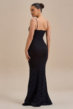Lace Spaghetti Strap Sweetheart Corset Mermaid Maxi Dress