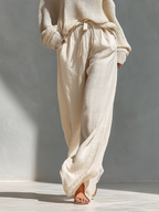 | Beige Wide-Leg Set
