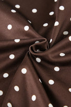 Polka Dot Deep V-Neck Wide Strap Bodycon Mini Dress