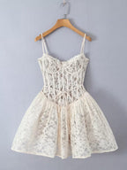 Lace Corset Mini Dress Sweetheart Collar A-line Birthday Party Sexy Strap Dress 2026