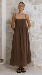 Stayla Maxi Dress - Chocolate