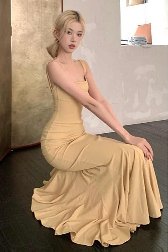 Spaghetti Strap Backless Dress