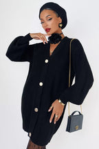 Solid Color Relaxed Knit Cardigan