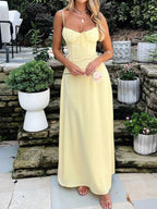 Tie Front Spaghetti Strap Maxi Dress