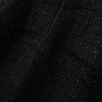 Sequin Tweed Boucle Frayed Edge Crew Neck Sleeveless Shift Mini Dress