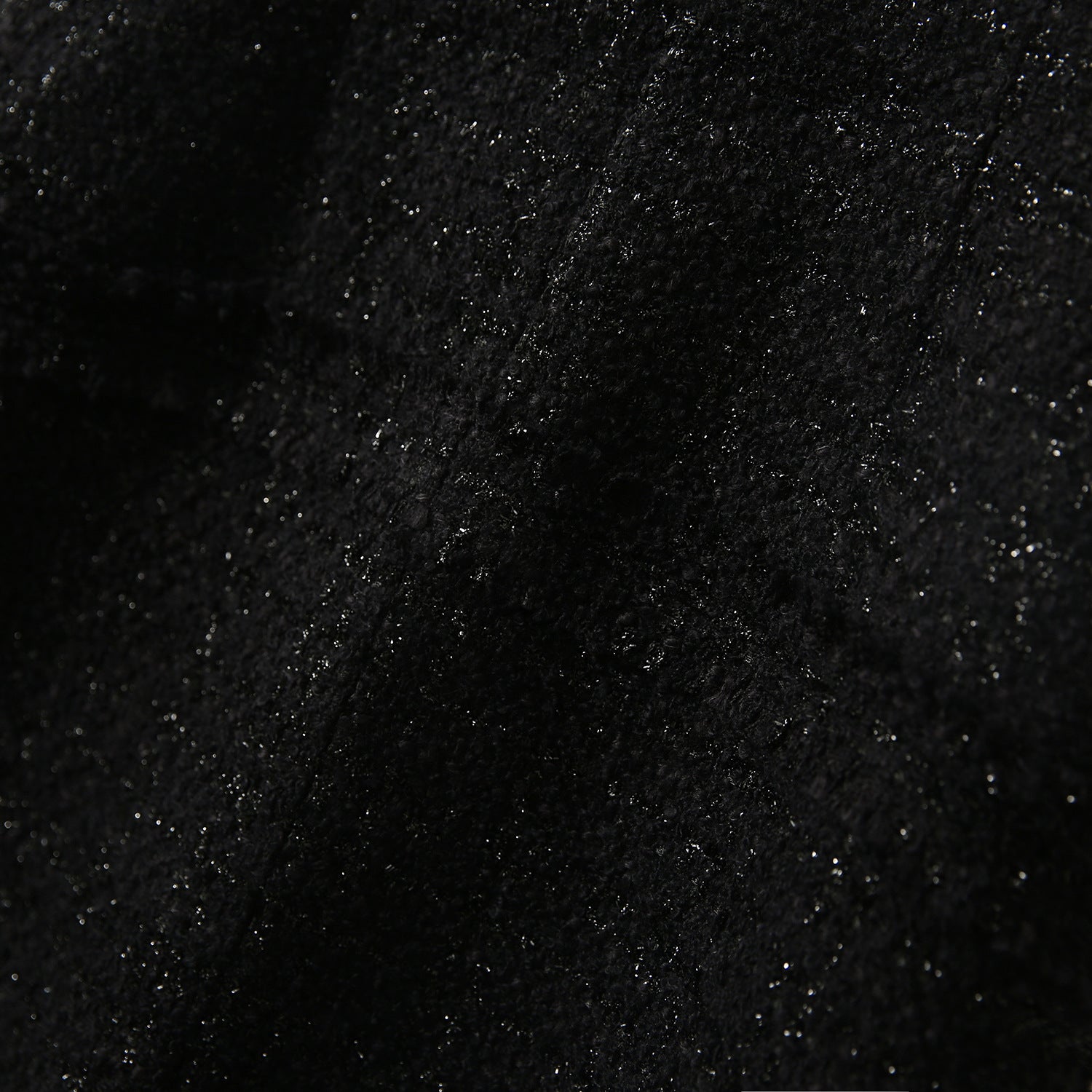Sequin Tweed Boucle Frayed Edge Crew Neck Sleeveless Shift Mini Dress