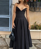Black Solid Color  Princess Dress