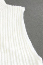 Knit Sweater Tank Top & Split Skirt Sweater Dress