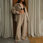 Cotton Casual Shirt And Pants Suit