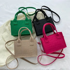 Felt Mini Tote Autumn Winter Small Square Handbag