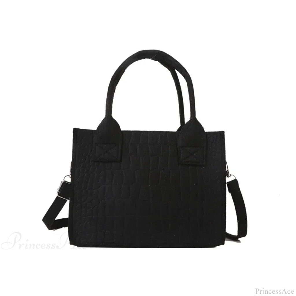 Felt Mini Tote Autumn Winter Small Square Handbag