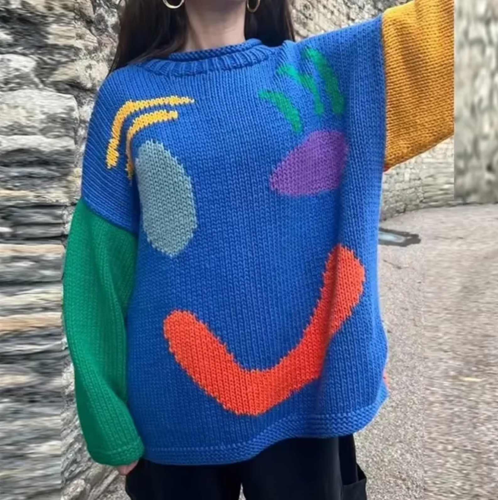| Oversized cotton knit sweater