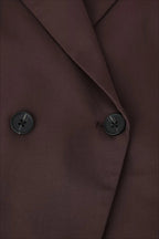 High-Waisted Button Blazer