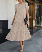 Rosalía Timeless Dress with Puff Sleeves Evening Wear Edit