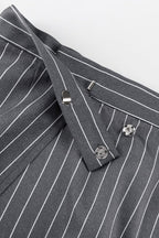Fashion Striped Suit Blazer Two Piece Set