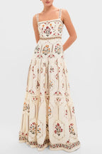 Positano Vintage Floral Cami Maxi Dress