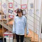 Cute Pastel Cloud Winter Autumn Loose Oversized Casual Knit Sweater Sweatshirt Pullover Jumper Shirt E-Girl Kawaii Korean Japanese Harajuku Streetwear