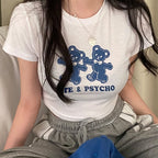 Bear Print Crop Top