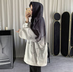 Gradient Loose Zip Up Hoodie