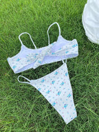 3PCS Floral Bikini Swimsuit Set