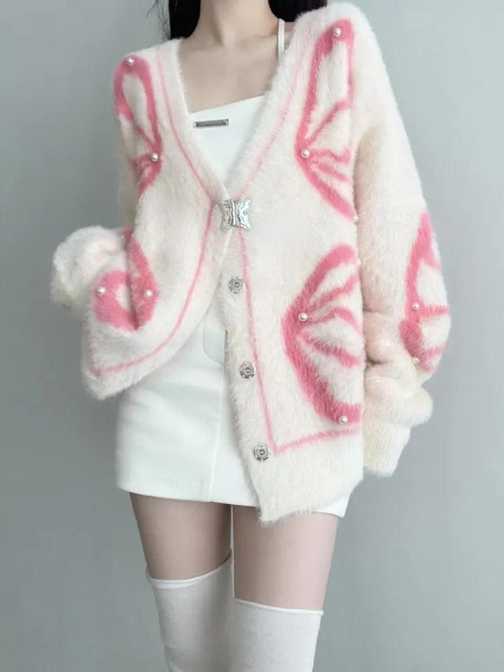 Fluffy Butterfly Sweater