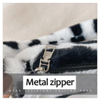 Cow Cheetah Print Plush Shoulder Bag
