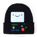 Cute BMO Game Boy Cartoon Embroidery Beanie Knit Winter Cap Hat Unisex Aesthetic Casual Summer E-Girl Kawaii Korean Japanese Harajuku