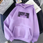 Cute Anime Girl Sad Eyes Hoodie Loose Long Sleeve Sweatshirt Sweater Pullover Jumper Casual E-Girl Kawaii Korean Japanese Harajuku Streetwear