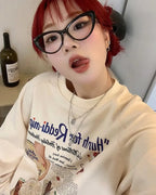 Vintage Dessert Print Sweatshirt
