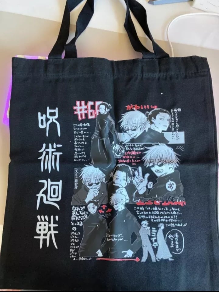 Anime Cartoon Canvas Tote Bag Shoulder Shopping Bag Vintage Aesthetic Casual Summer E-Girl Kawaii Korean Japanese Harajuku