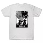 Japanese Anime Superhero Cartoon Print Short Sleeve Shirt T-shirt