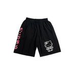Cute Cat Kitty Cartoon Print Letter Loose Oversized Hip Hop Shorts Bottoms Punk Goth Aesthetic Casual Summer E-Girl Kawaii Korean Japanese Harajuku