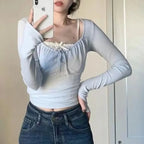Sweet Bow Tie Crop Top