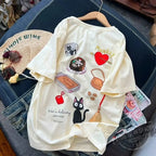 Cat Anime Short Sleeve T-shirt