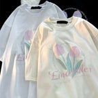 Tulip Print Short Sleeve T-shirt