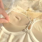 Floral Lace Embroidery Corset Top